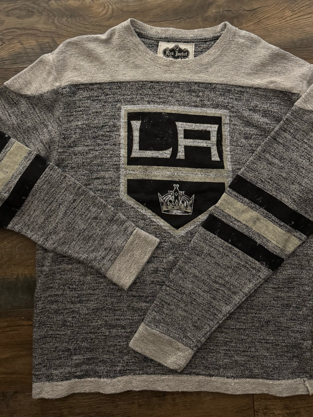 Vintage Red Jacket LA Kings NHL Gray Sweatshirt Size L